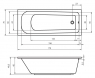 Ванна акриловая Riho Orion BC01 170х70 см