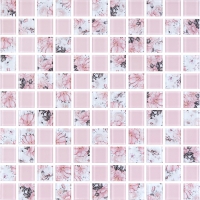 Мозаїка скляна Котто Кераміка GMP 0825008 С2 print 8/pink w 300x300 (кубик 2,5х2,5)  