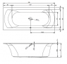 Ванна акриловая Riho Linares BT46/BT47 180x80 см