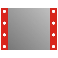 Гримерное зеркало J-mirror Hollywood 2 Color 60x80 см