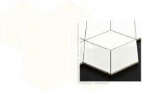 Мозаїка пресована Універсальна Bianco Romb Hexagon 20,4x23,8 код 1825 Ceramika Paradyz