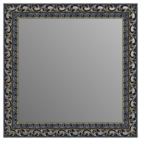 Зеркало в багетной раме J-mirror Carina 80x80 см черное