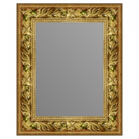 Зеркало в багетной раме J-mirror Costanza 50x40 см зеленое золото