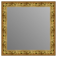 Зеркало в багетной раме J-mirror Costanza 70x70 см зеленое золото