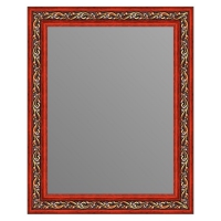 Зеркало в багетной раме J-mirror Cristina 50x40 см красное амбилайт