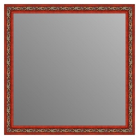Зеркало в багетной раме J-mirror Cristina 70x70 см красное амбилайт