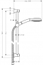 Душевой набор Hansgrohe Croma Classic 100 27768000 Unica Classic 90 см Multi
