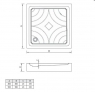 Поддон душевой Koller Pool Grace 98 897 квадратный 80х80 см