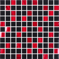 Мозаїка GM 8005 C2 Red Silver S6/Black / 300 х 300 х 8   ( 25 х 25 )  Кераміка Лео УКРАЇНА