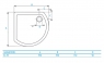 Поддон душевой Koller Pool EA95 полукруглый 95х95 см