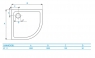 Поддон душевой Koller Pool EF11 полукруглый 100x100 см