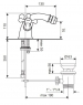 Змішувач для біде Emmevi Deco Classic RA 12014 P з пробкою