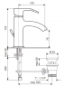 Змішувач для умивальника Emmevi Niagara CSP74003 з пробкою