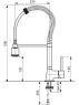 Змішувач для мийки Emmevi Piper CR45010 на пружині