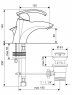 Змішувач для умивальника Emmevi Ramses CR72003