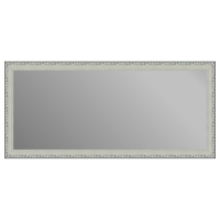 Зеркало в багетной раме J-mirror Eva 55x120 см белое серебро