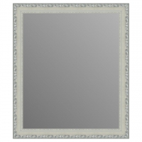 Зеркало в багетной раме J-mirror Eva 70x60 см белое серебро