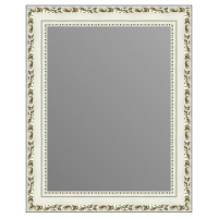 Зеркало в багетной раме J-mirror Eva 50x40 см белое золото