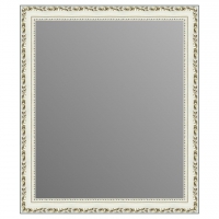 Зеркало в багетной раме J-mirror Eva 70x60 см белое золото