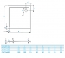 Поддон душевой Koller Pool Flat Kvadro квадратный 80x80 см