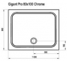 Поддон душевой Ravak Galaxy Gigant Pro Chrome 100х80