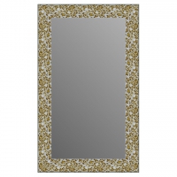 Зеркало в багетной раме J-mirror Julia 100x60 см белое золото амбилайт