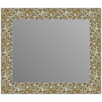 Зеркало в багетной раме J-mirror Julia 60x70 см белое золото амбилайт