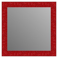 Зеркало в багетной раме J-mirror Julia 80x80 см красное