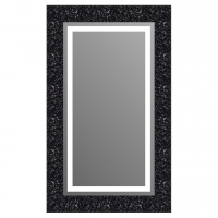 Зеркало в багетной раме J-mirror Julia 100x60 см черное с подсветкой