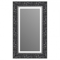Зеркало в багетной раме J-mirror Julia 100x60 см графит с подсветкой