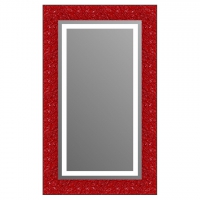 Зеркало в багетной раме J-mirror Julia 100x60 см красное с подсветкой