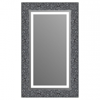 Зеркало в багетной раме J-mirror Julia 100x60 см серебро с подсветкой