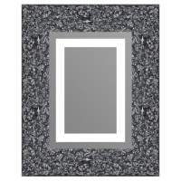 Зеркало в багетной раме J-mirror Julia 50x40 см серебро с подсветкой