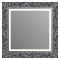 Зеркало в багетной раме J-mirror Julia 80x80 см серебро с подсветкой