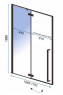 Дверь душевая Rea Black Fargo 110 Rea-K6325