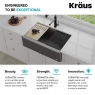 Кварцево-композитная кухонная мойка Kraus Bellucci KGF1-30 Charcoal