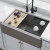 Кварцево-композитная кухонная мойка Kraus Bellucci KGF1-30 Charcoal