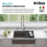 Кварцево-композитная кухонная мойка Kraus Bellucci KGF1-30 Brown