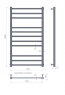 Полотенцесушитель водяной Paladii Атлант КВ084 1000x530/11