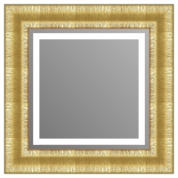 Зеркало в багетной раме J-mirror Liana 80x80 см золото с подсветкой