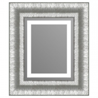 Зеркало в багетной раме J-mirror Liana 70x60 см серебро с подсветкой