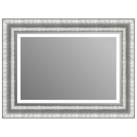 Зеркало в багетной раме J-mirror Liana 90x120 см серебро с подсветкой