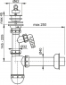 Сифон Alca Plast A42P для умывальника с подводкой