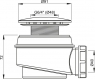 Сифон Alca Plast A47CR Ø60 для душевого поддона