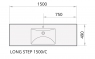 Умывальник из литого камня PAA Long Step 1500 ILS1500/C/00