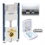 Комплект 6 в 1 унитаз подвесной Rimfree с сидением Kolo Nova Pro M39018000 с комплектом Geberit Duofix 3в1 458.126.00.1 и клавишей смыва Geberit Delta 50 115.135.21.1