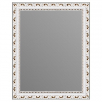 Зеркало в багетной раме J-mirror Maura 50x40 см белое амбилайт