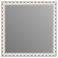 Зеркало в багетной раме J-mirror Maura 60x60 см белое амбилайт