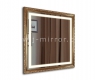 Зеркало в багетной раме J-mirror Maura 60x60 см золото с подсветкой