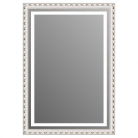 Зеркало в багетной раме J-mirror Maura 100x70 см белое с подсветкой